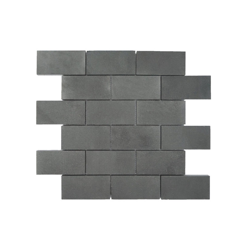 Dark Grey Basalt 2"X4" Subway Mosaic