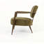 Chaises d'appoint confortables, chaise longue moderne en tissu vert