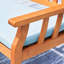 Banc de jardin extérieur en bois miel et eucalyptus miel