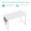 Bureau d'écriture rectangulaire avec prises de courant-167105802-166334743