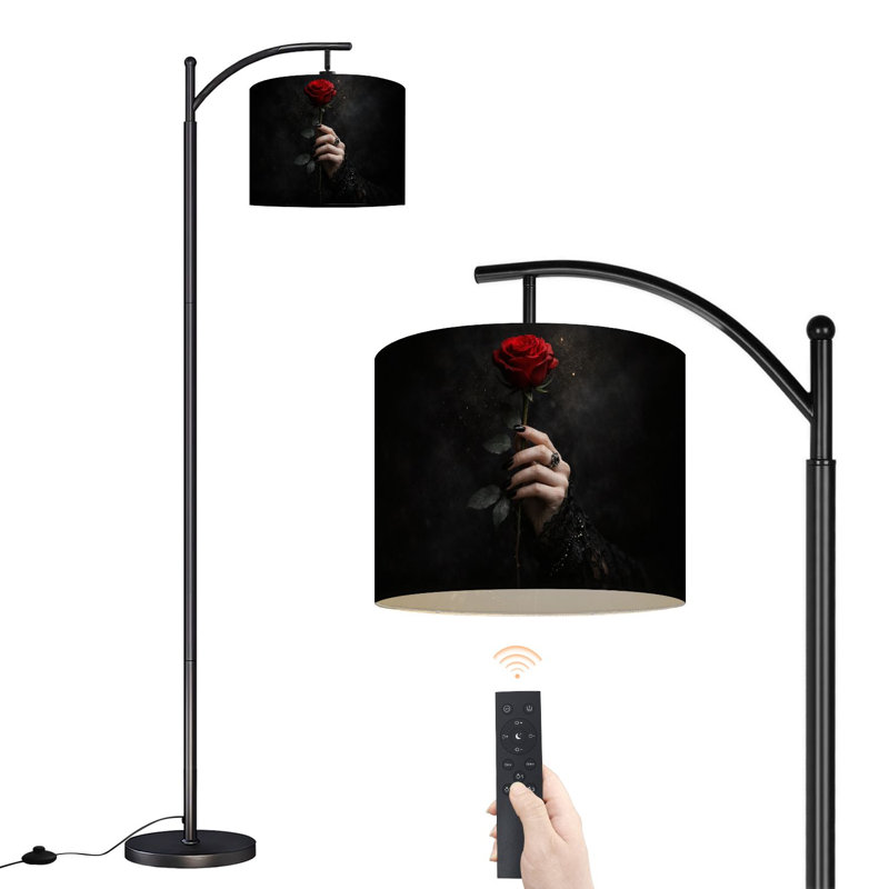 Lampe sur pied Arc Red Rose Held by Elegant Hand