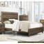 Grand lit rustique à finition brune avec tête de lit en bois et rails-1349035136-1349035167