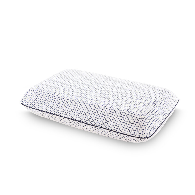 Queen White Gel Memory Foam Pillow with Soft Cover