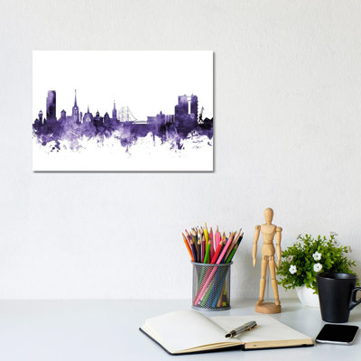 Halmstad, Sweden Skyline by Michael Tompsett - Wrapped Canvas Gallery-Wrapped Canvas Giclée