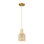 Downtown Urban - voile de mariée - mini-luminaire suspendu à cordon 1 lumière 12 po - finition nickel poli - abat-jour transparent