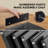 Dual Monitor Stand, Laptop Stand With Storage Accessories Slots, Length And Angle Adjustable, Ergonomic Viewing Height