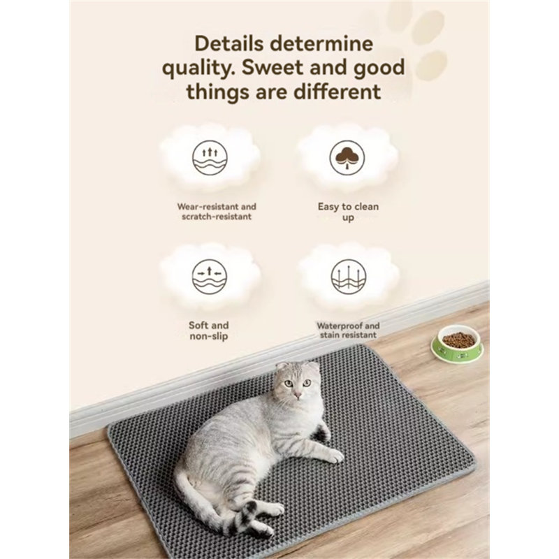 Plastic Litter Mat, 0.3" H x 17.71" W x 11.81" D