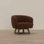 Chaise d'appoint pivotante rouge chili