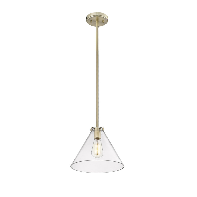Luminaire suspendu conique à 1 lumière Greaves, Chrome