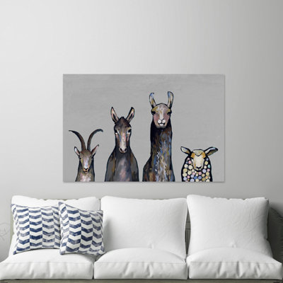 'Animal Row III' Print On Wrapped Canvas