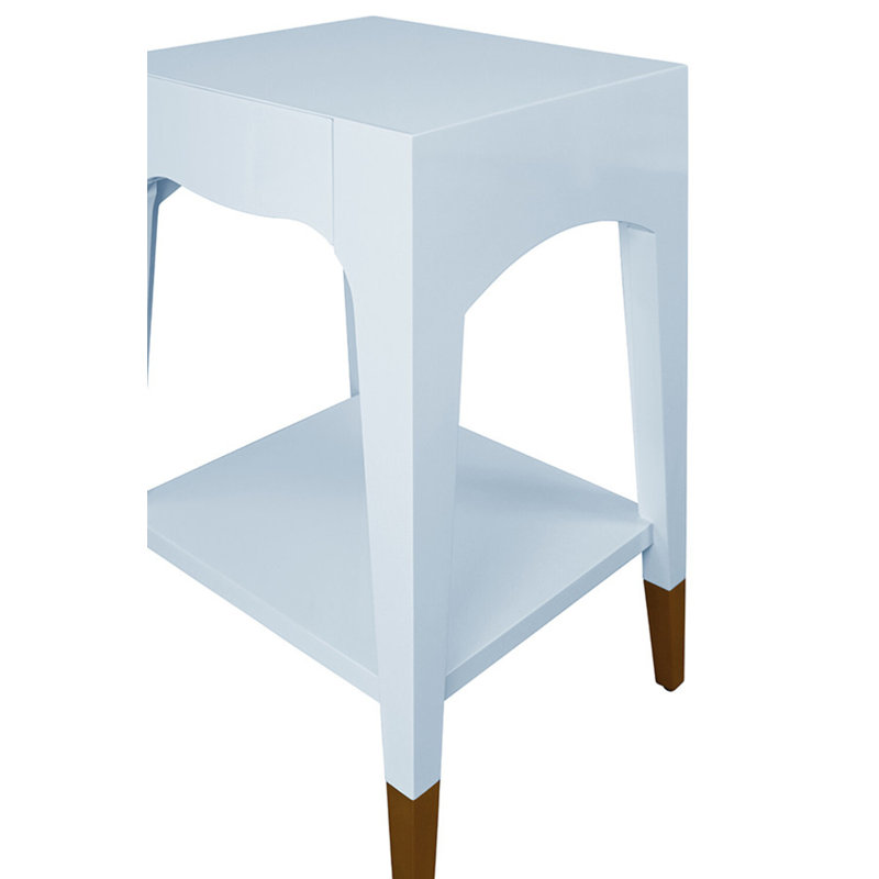Solid Wood End Table, 29.5" H x 20"W x 18"D, Light Blue