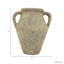 Amphore rustique en terre cuite avec anse, vase décoratif haut pour table, idéal pour le bureau ou la maison - 30 cm, couleur beige