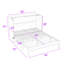 Lit double escamotable à cadre en bois avec tiroir et port USB