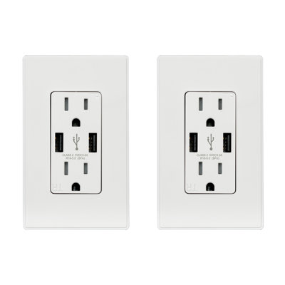 15 Tamper Resistant Duplex Outlet with USB Port