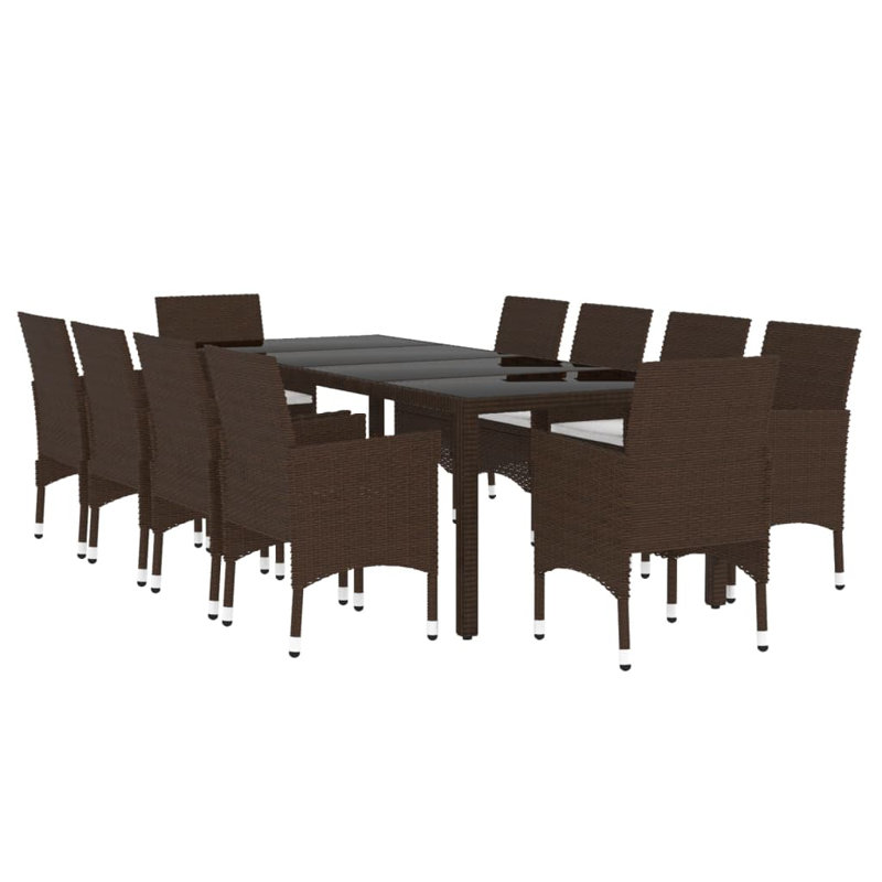 Cheniya Rectangular 11 - Piece 10 - Person 250Cm L Outdoor Table Set