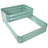 Riquel 2-Tier Galvanized Steel Outdoor Raised Garden Bed - Green-355996389