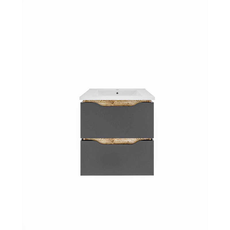 Jemari 600mm Single Bathroom Vanity with Drop In Solid Surface Basin