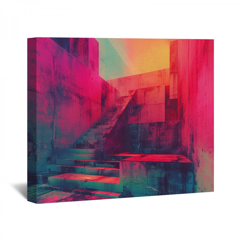 "Architecture" sur toile, H 12 po x l 18 po x P 3 po