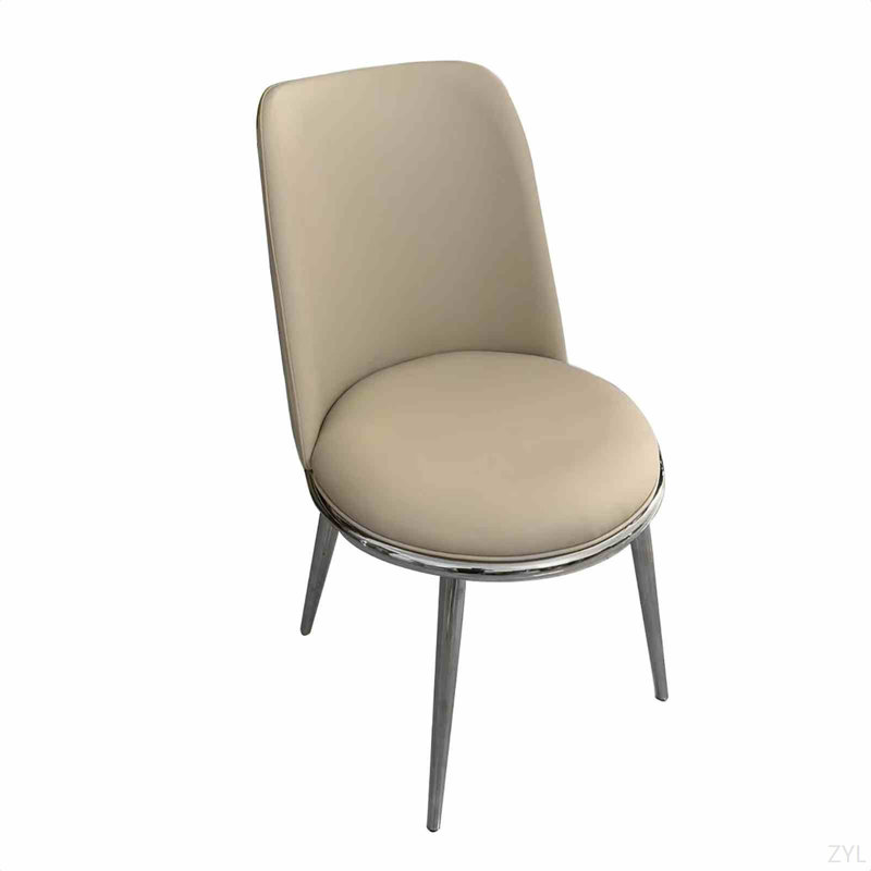 Chaise de salle à manger 2 pièces, Argent argent