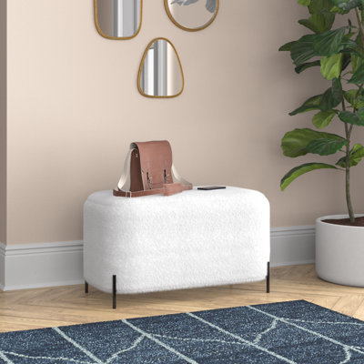 Degroot Faux Fur Upholstered Bench