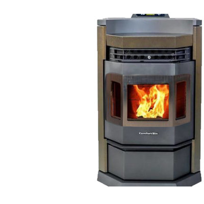 Heates 2800 sq. ft. Direct Vent Pellets Free Standing Stove with Blower