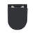 Wall Hung Toilet Bowl With Rimless Flush Modern Design Roud D Shaped Bowl,Black-129933678