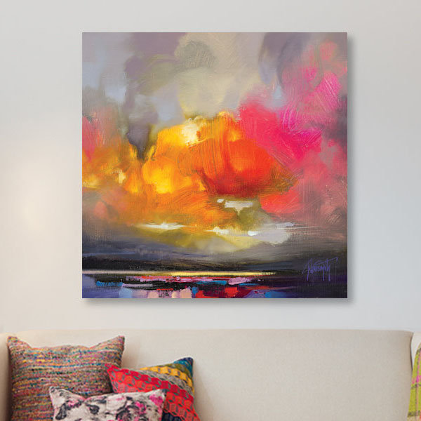 «Rose Cumulus Study II», reproduction sur toile, H 37 po x l 37 po x P 1,5 po, Toile tendue, Pas de tapis