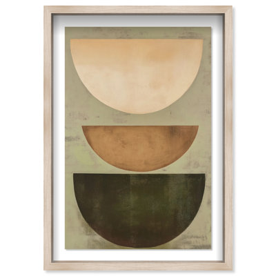 Sun-Kissed Minimalism III Shadowbox Abstract Print by Oliver Gal, Black Frame, 10 x 15