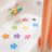 iDesign Floral Plastic Non-Slip Blumz Tub Treadz for Shower, Bathtub, Set of 8, Multi-Colored