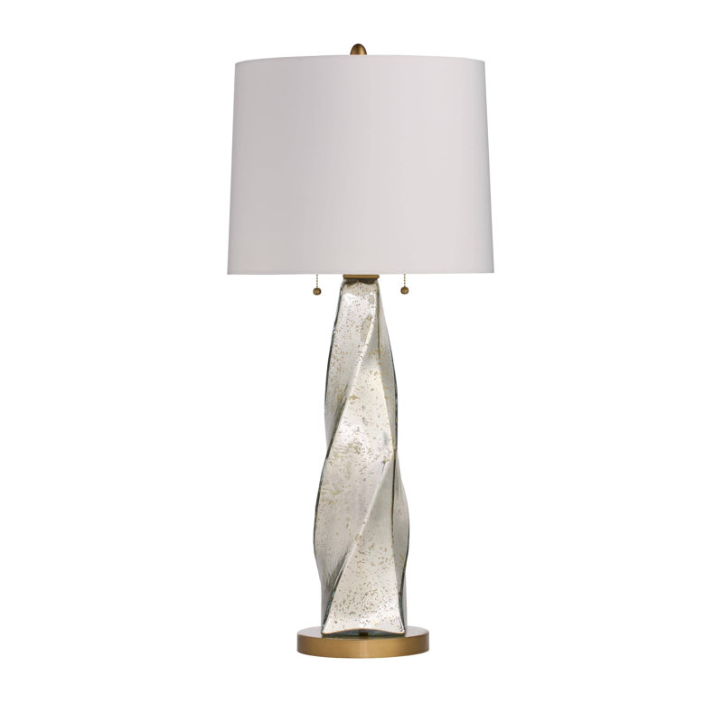 Scylla Table Lamp, Silver Luster