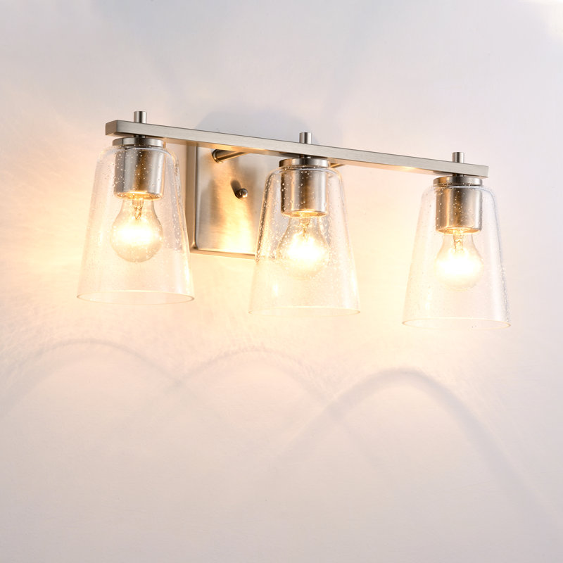 Éclairage pour meuble-lavabo moderne noir mat 3 lumières à 3 lumières de 20 po, montable en haut / en bas, à intensité variable