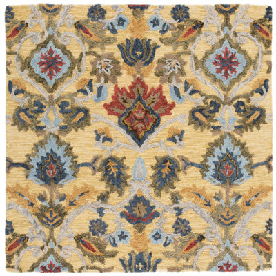 Haimes Hand Tufted Wool Floral Rug