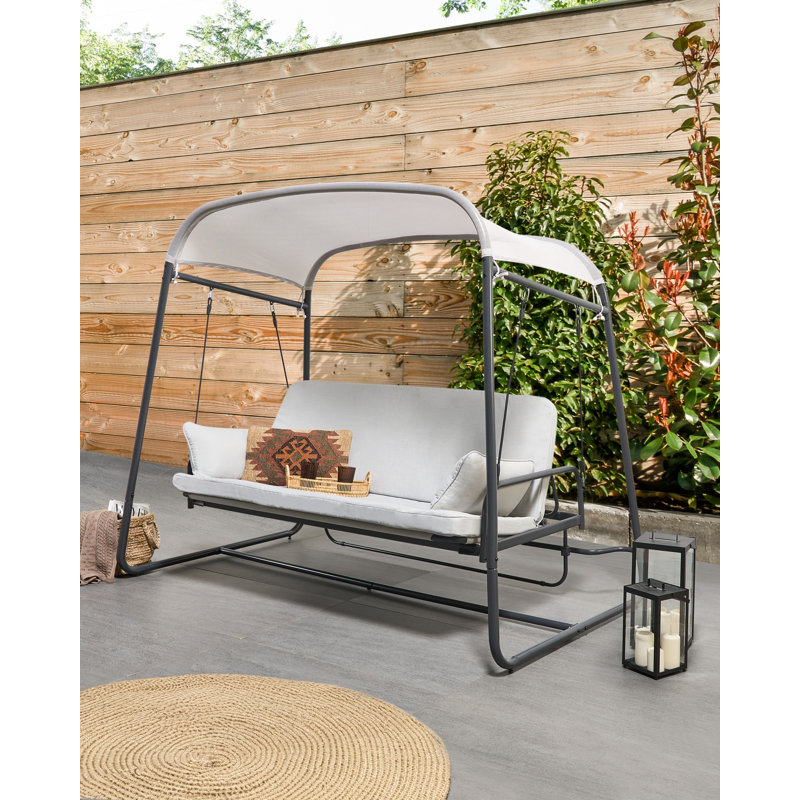 Patio Swing MARSCIANO Metal , Light Grey