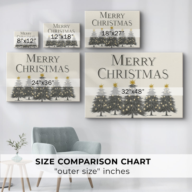 Frostlit Yule Serenade - Toile tendue avec châssis de qualité supérieure, H 18 po x l 12 po