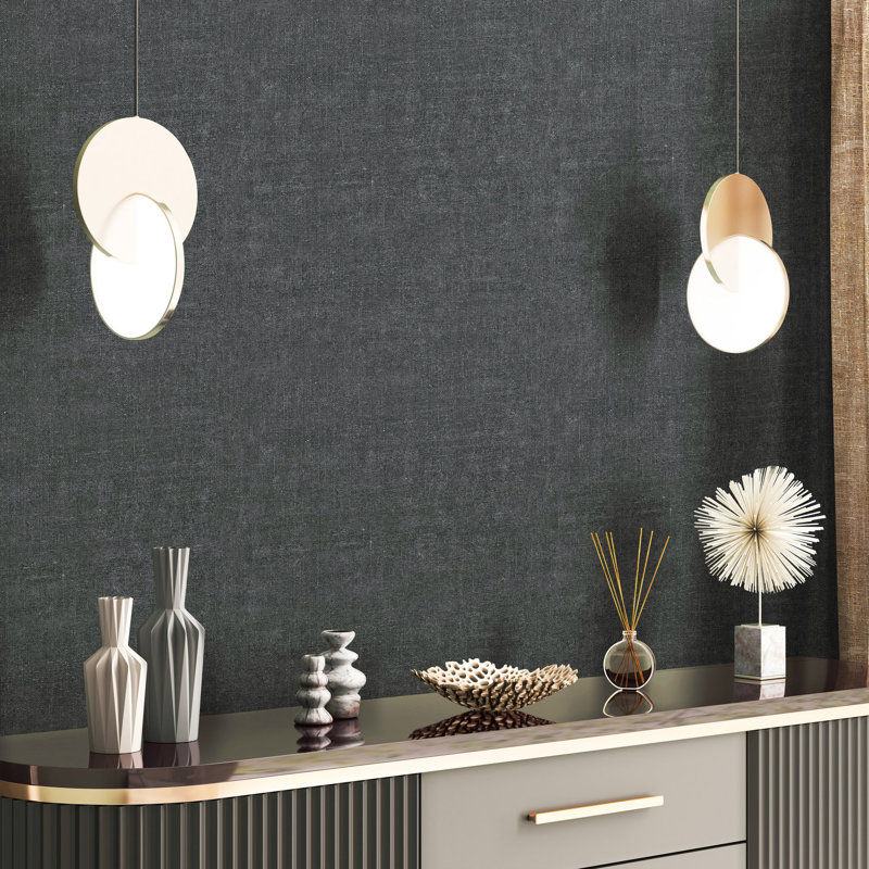 The Bricks and More Uni 10.05m x 53cm Matte Wallpaper Roll, Black