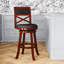 Tabouret de bar de 30 po de hauteur avec finition texturée cerise, hauteur du siège gris anthracite, cerise, tissu - sièges polyvalents et chics-125551561-125551563