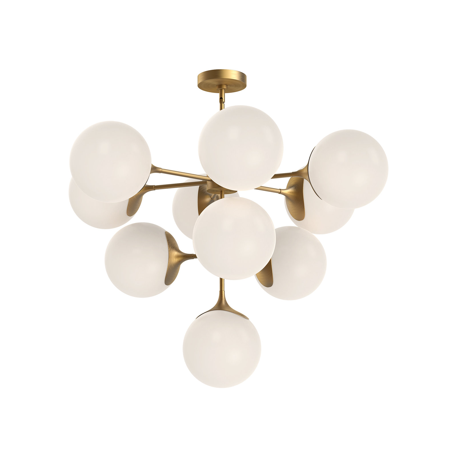 Nedra 10 - Light Chandelier, Aged Gold