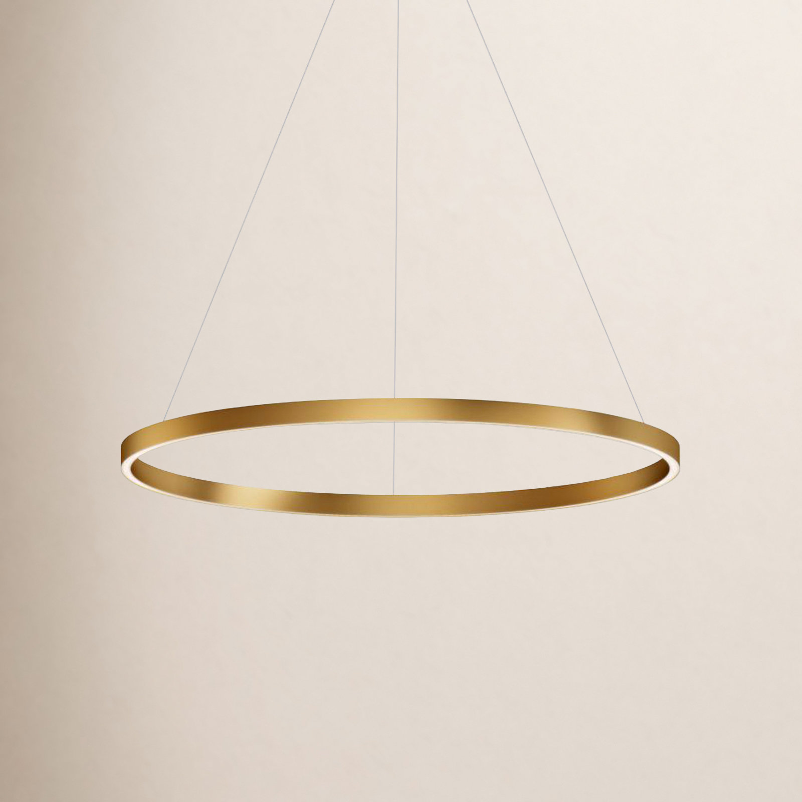Mills Single Light Dimmable LED Pendant, Gold, 1.25" H x 31.5" W x 31.5" D