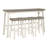 White And Coffee Finish Pub Height Table Stools - 4 Solid Wood Transitional Dining With-1235308116