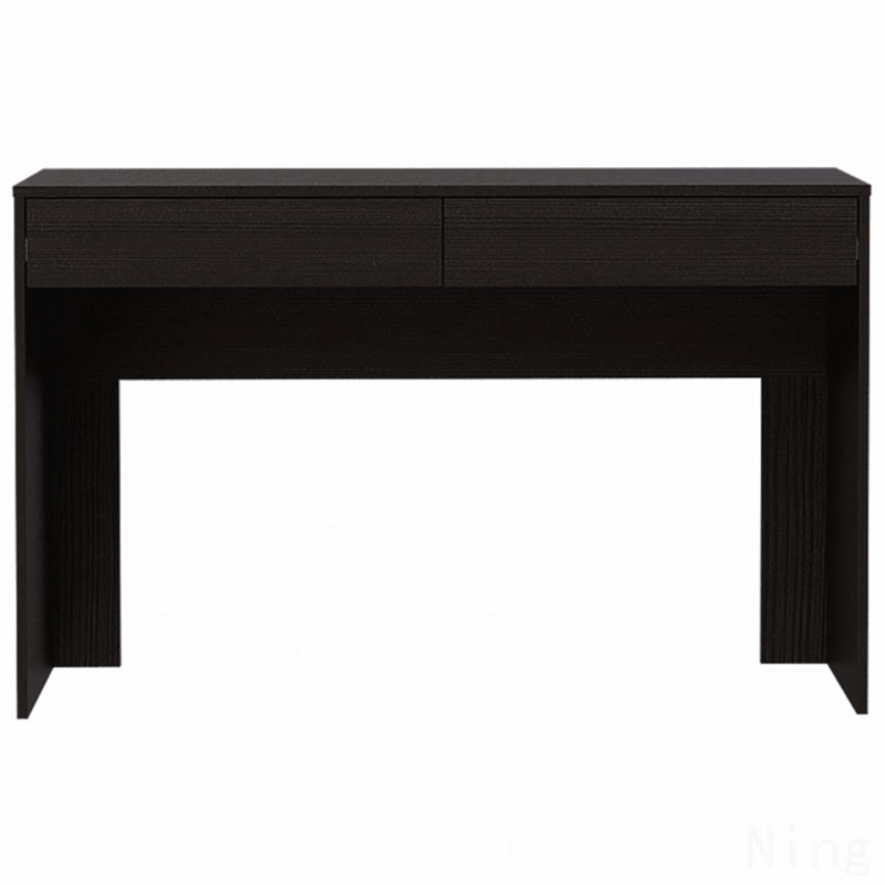 Bureau d'écriture Acre, noir avec deux tiroirs