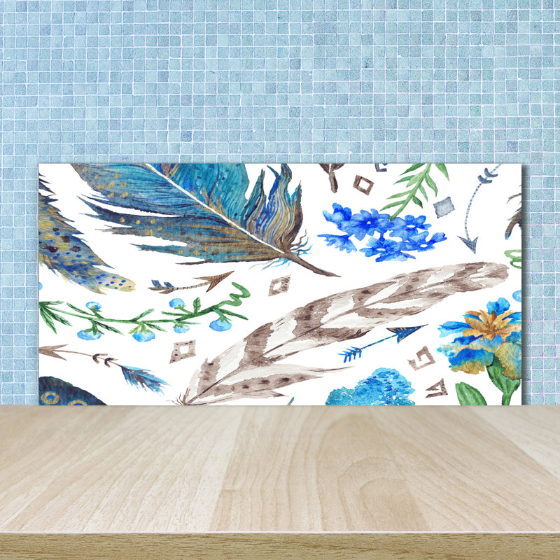 50cm W x 100cm L Glass Peel and Stick Panel