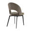 Cardale Swivel Modern Dining Chairs in Fabric Upholstery with Black Metal Legs-91886729