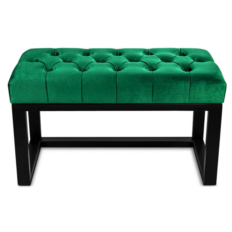 Rehrersburg Velvet Upholstered Bench, H40 x W100 x D30cm