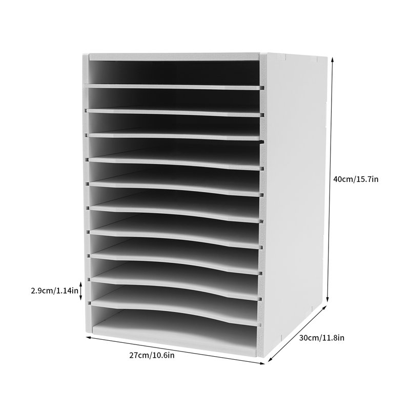 Organisateur de dossiers de bureau Hyeng, Blanc