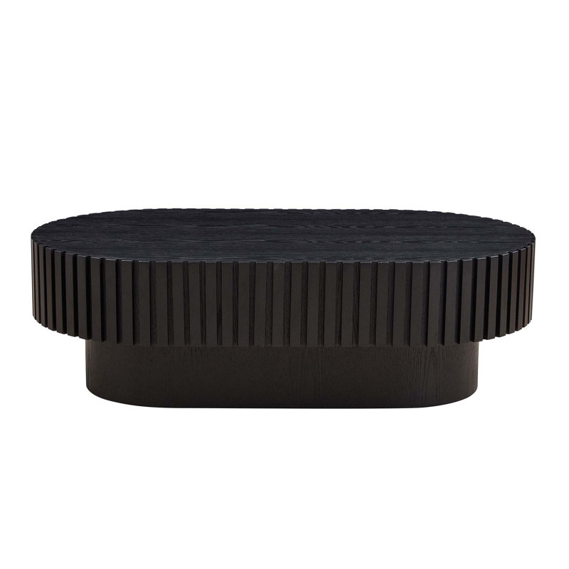Table basse cylindrique 43,7 po, Noir