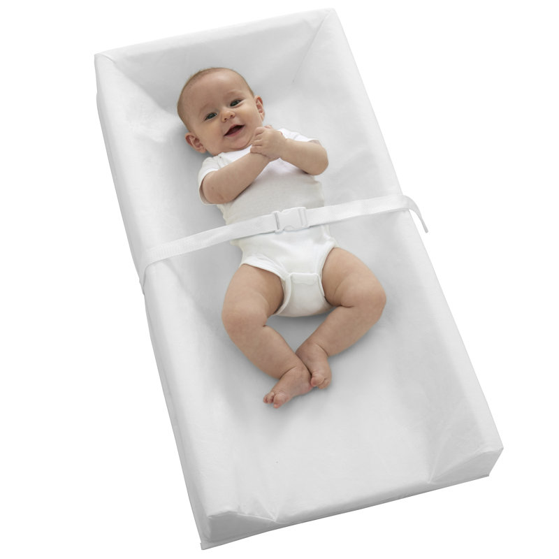 Sealy Soybean Comfort 3-Sided White Contoured Diaper Changing Pad