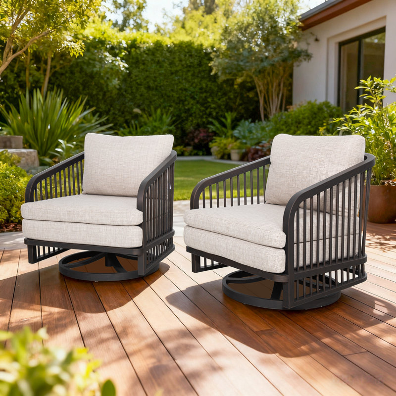Chaises longues avec coussins Asheville