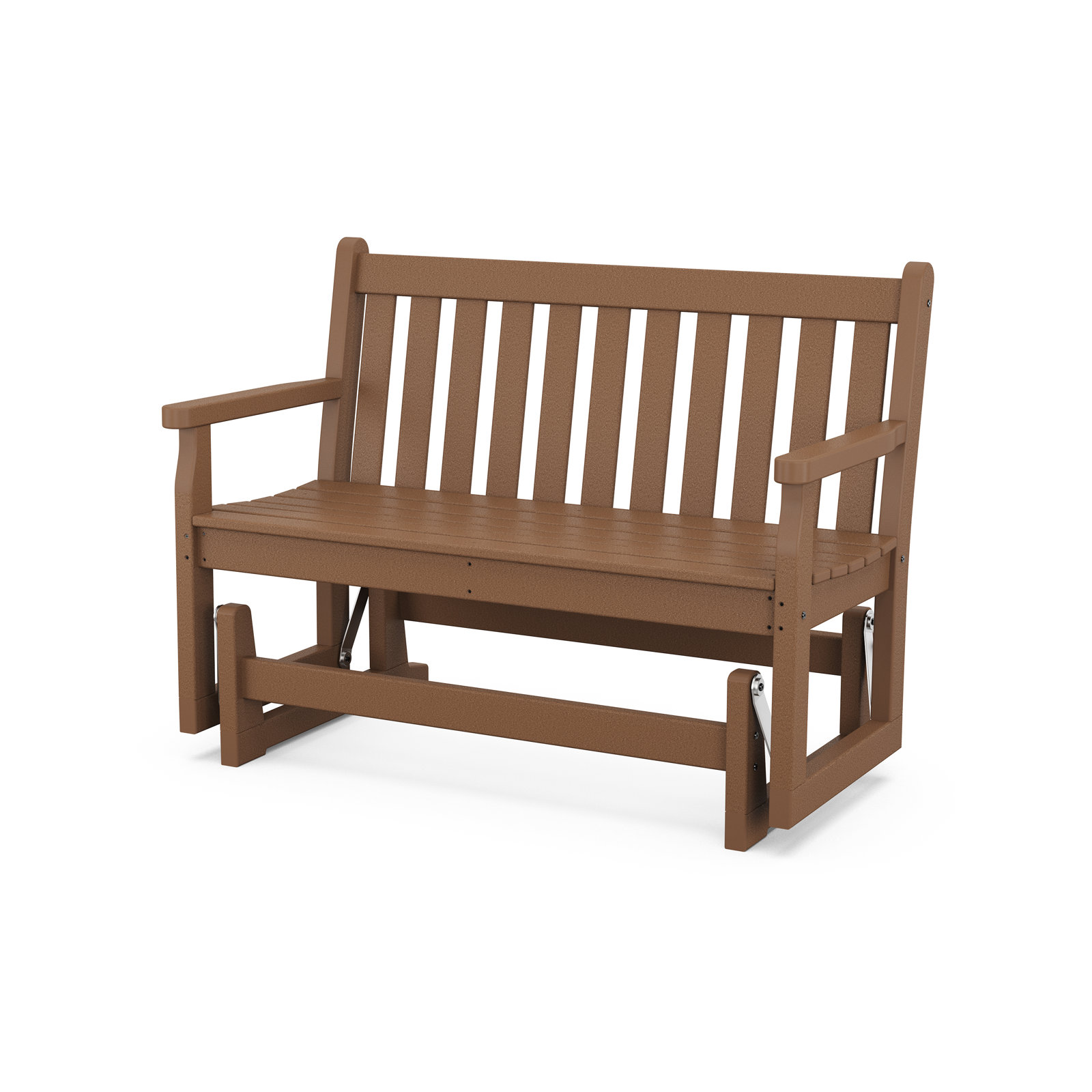 POLYWOOD® Traditional Garden 47" Patio Glider Bench, Teak