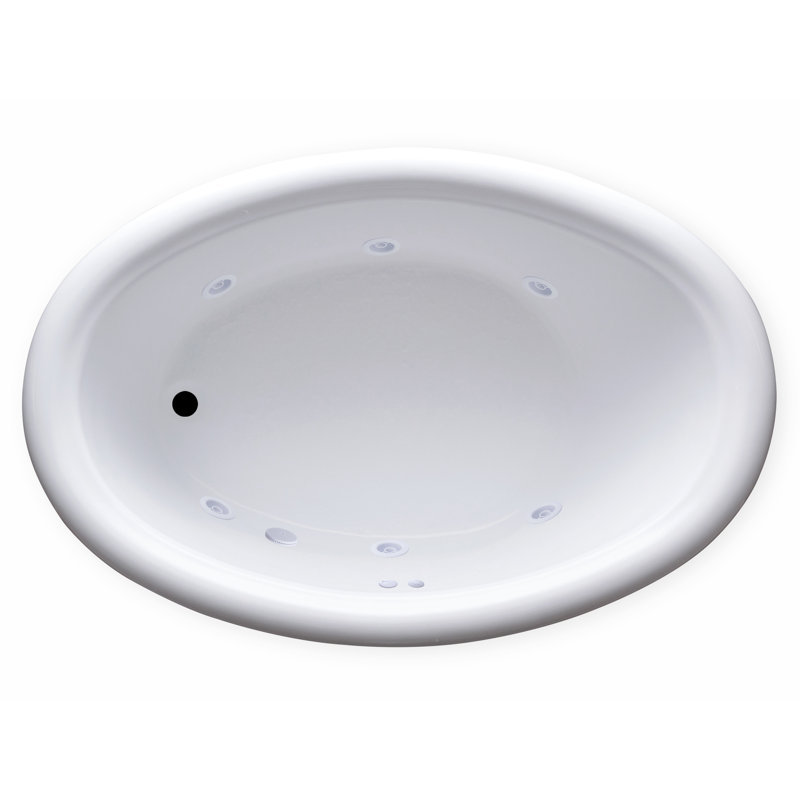 58'' x 39'' Drop-In Whirlpool Acrylic Bathtub, Left