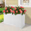 Boîte à fleurs 38 po x 12 po x 24 po en acier avec trou de drainage-593683765